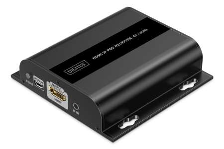 Digitus HDMI IP PoE Receiver 4K/60Hz Black Digitus HDMI IP PoE Receiver 4K/60Hz Black