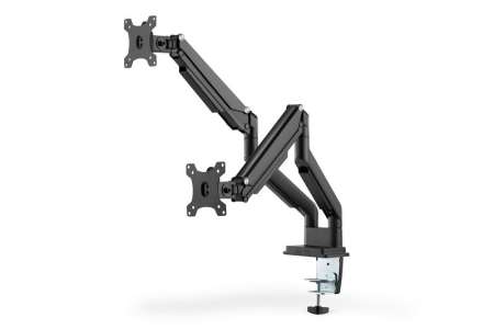 Digitus DA-90395 Universal Dual Monitor Mount With Gas Spring And Clamp Mount Black Digitus DA-90395 Universal Dual Monitor Mount With Gas Spring And Clamp Mount Black