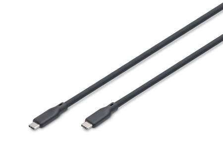 Digitus USB Silicone connection USB-C - USB-C cable 1m Black