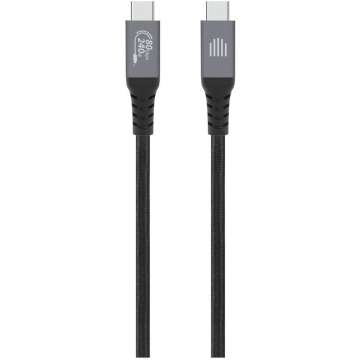 Dviced USB4 Braided Cable (Thunderbolt compatible) 1m Black