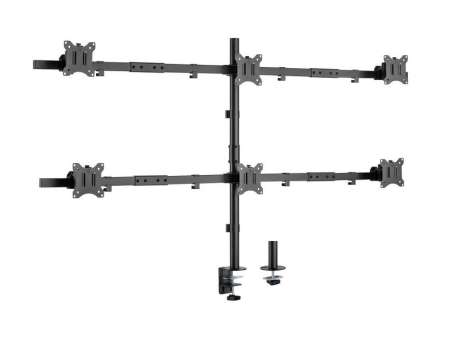 EQuip 17"-32" Articulating 6 Monitor Desk Mount Bracket Black EQuip 17"-32" Articulating 6 Monitor Desk Mount Bracket Black