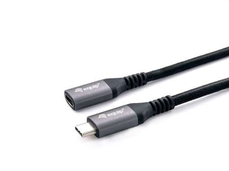 EQuip USB-C 3.2 Gen2 to USB-C Extension cable 1m Black EQuip USB-C 3.2 Gen2 to USB-C Extension cable 1m Black
