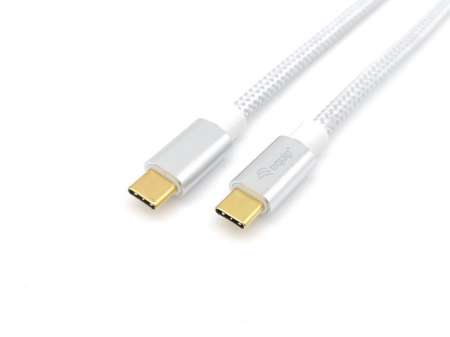 EQuip USB-C 3.2 Gen2 to USB-C 100W cable 1m White