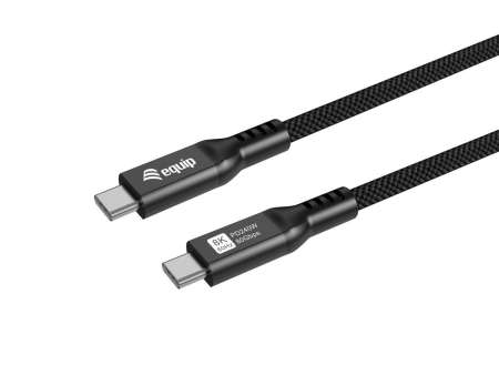 EQuip USB4 Cable USB-C Male to USB-C Male 1.2m 80Gbps PD 3.1 240W 8K/60Hz Thunderbolt 3/4 Compatible Black EQuip USB4 Cable USB-C Male to USB-C Male 1.2m 80Gbps PD 3.1 240W 8K/60Hz Thunderbolt 3/4 Compatible Black