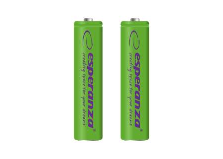 Esperanza 1000mAh AAA Ni-MH akkumulátor 2db/csomag Green