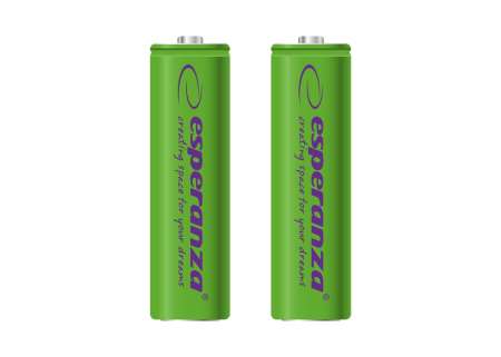Esperanza 2000mAh AA Ni-MH akkumulátor 2db/csomag Green