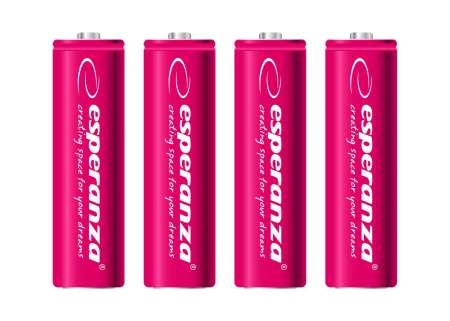 Esperanza 2000mAh AA Ni-MH akkumulátor 4db/csomag Red