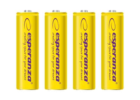 Esperanza 2000mAh AA Ni-MH akkumulátor 4db/csomag Yellow