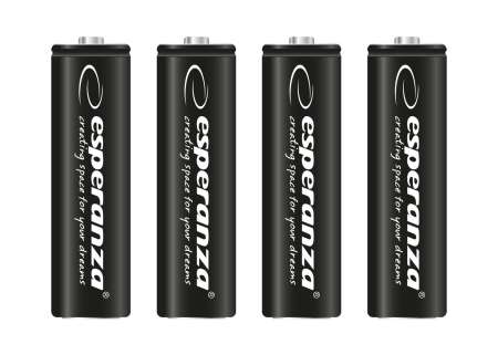 Esperanza 2600mAh AA Ni-MH akkumulátor 4db/csomag Black