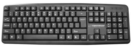 Esperanza Amarillo USB Keyboard Black UK