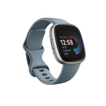 Fitbit Versa 4 Waterfall Blue/Platinum Aluminum Fitbit Versa 4 Waterfall Blue/Platinum Aluminum