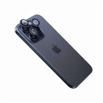 FIXED kameralencse védő biztonsági üveg Apple iPhone 15 Pro/15 Pro Max készülékekhez, sötétkék kerettel, FIXGC2-1202-DRBL FIXED kameralencse védő biztonsági üveg Apple iPhone 15 Pro/15 Pro Max készülékekhez, sötétkék kerettel, FIXGC2-1202-DRBL