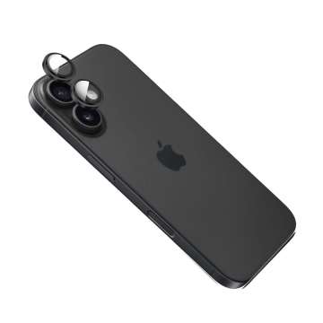 FIXED Edzett üveg kamera lencsevédő iPhone 17 készülékhez, fekete