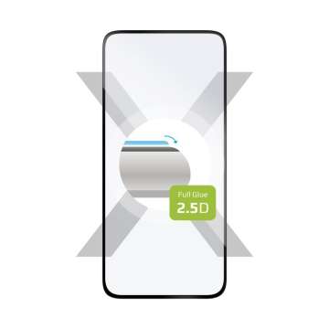 FIXED Teljes képernyős 2,5D-s edzett üvegfólia a Google Pixel 8a-hoz , fekete keret, FIXGFA-1348-BK