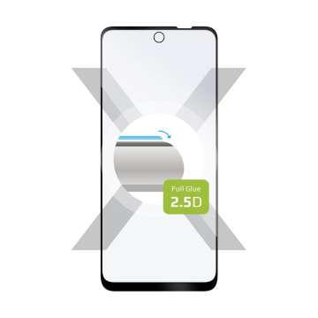 FIXED Full Cover 2,5D Tempered Glass for Motorola Moto E32s, black