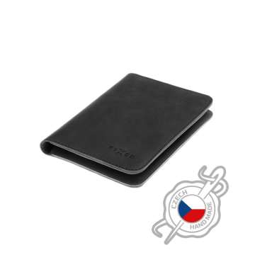 FIXED Passport valódi bőr  pénztárca, fekete