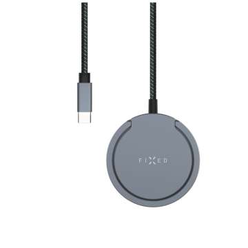 FIXED MagPad Qi2 vezeték nélküli töltő, MagSafe támogatás szürke
