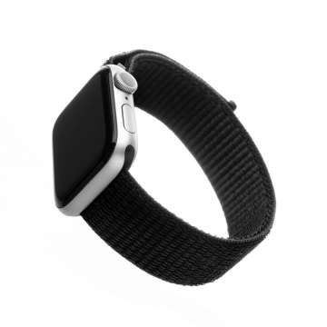 FIXED Nylon szíj Apple Watch 38/40/41 mm, Fekete FIXED Nylon szíj Apple Watch 38/40/41 mm, Fekete