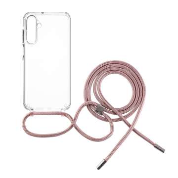 FIXED Pure Neck nyakba akasztahtó TPU gél tok  Samsung Galaxy A25 5G Pink FIXPUN-1261-PI