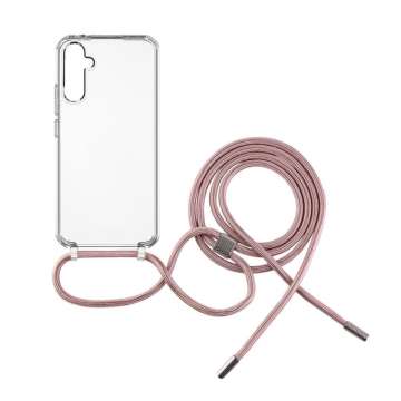 FIXED Pure Neck nyakba akasztahtó TPU gél tok  Samsung Galaxy A35 5G Pink FIXPUN-1262-PI