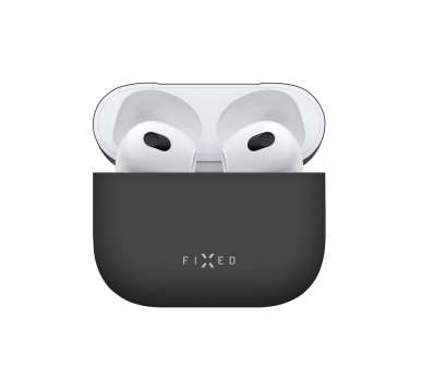FIXED Silky szilikon tartótok az Apple Airpods 3-hoz, fekete FIXED Silky szilikon tartótok az Apple Airpods 3-hoz, fekete