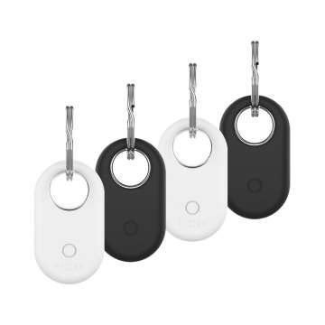 FIXED Silky szilikon tok Samsung SmartTag2-höz, 2x fekete + 2x fehér