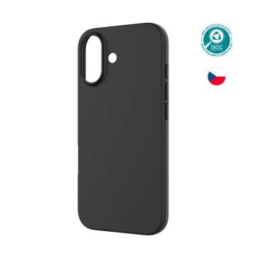 FIXED újrahasznosított anyagból készült TPU hátlap Apple iPhone 17 készülékhez, fekete FIXED újrahasznosított anyagból készült TPU hátlap Apple iPhone 17 készülékhez, fekete