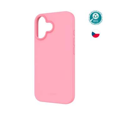 FIXED újrahasznosított TPU hátlap Apple iPhone 16 készülékhez, rózsaszín