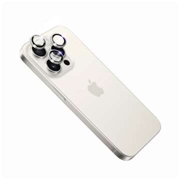 FIXED Zafír kamera lencsevédő Apple iPhone 15 Pro/15 Pro Max készülékhez, ezüst