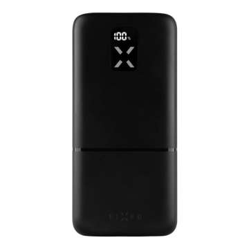 FIXED Zen 30 powerbank, 30 000 mAh, 20W PowerDelivery, 1 db USB-C és 2 db USB-A kimenet, LED kijelző, 5V/9V/12V kimeneti feszültség, fekete
