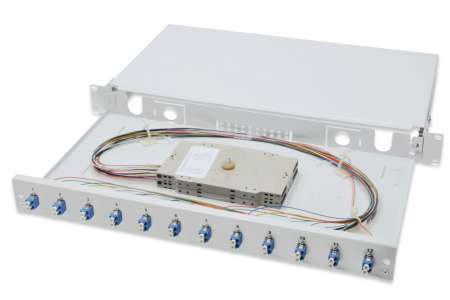 Digitus FO splice box, 1U, equipped, 12x LC DX, OS2 Digitus FO splice box, 1U, equipped, 12x LC DX, OS2