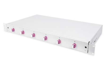 Digitus FO splice box, 1U, equipped, 6x LC DX, OM4 Digitus FO splice box, 1U, equipped, 6x LC DX, OM4