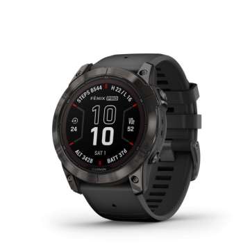 Garmin Fenix 7X Pro Sapphire Solar Edition Carbon Grey DLC Titanium with Black Band