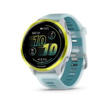 Garmin Forerunner 570 47mm Amp Yellow Aluminum with Translucent Whitestone/Turquoise Band
