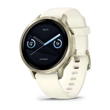 Garmin Venu 4 41mm Lunar Gold with Bone Silicone Band