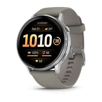 Garmin Venu 4 45mm Silver with Silver Gray Silicone Band