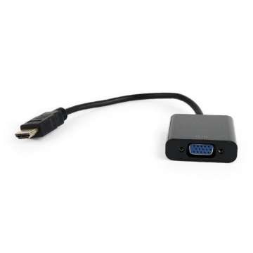 Gembird HDMI M to VGA 15cm Black Gembird HDMI M to VGA 15cm Black