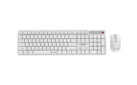 Gembird KBS-WMS-01-W Silent key Pro Business Wireless Keyboard Combo White US Gembird KBS-WMS-01-W Silent key Pro Business Wireless Keyboard Combo White US