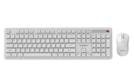 Gembird KBS-WPS-01 Slim Pro Business Wireless Keyboard Combo White US