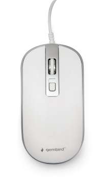 Gembird MUS-4B-06-WS Optical mouse White/Silver