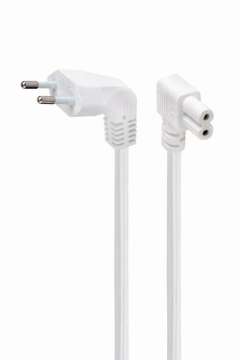 Gembird PC-184L Power cord (C7) with angled connectors 2,5m White Gembird PC-184L Power cord (C7) with angled connectors 2,5m White