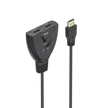Hama 4K 2xHDMI Socket to 1xHDMI Plug Adapter Black