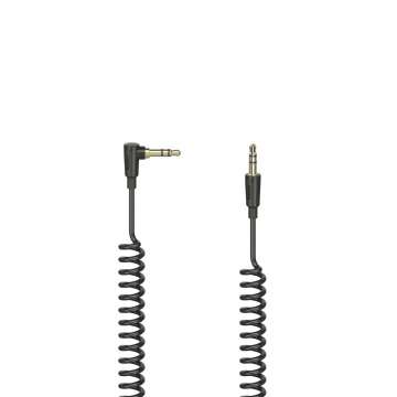 Hama FIC 3,5mm Jack öszzekötőkábel, spirál 1,5m Black