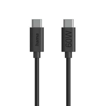 Hama USB-C to USB-C 60W Cable 1,2m Black