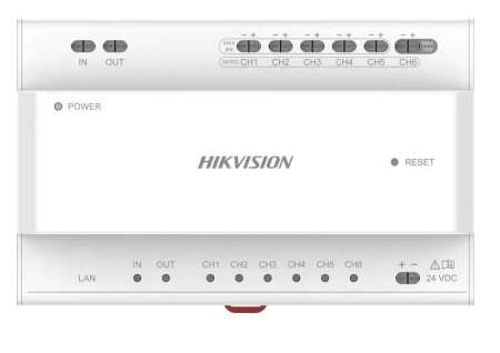 Hikvision Disztribútor egység kétvezetékes IP kaputelefon-rendszerhez