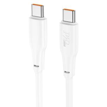 Hoco X93 Force 100W USB-C to USB-C charging data cable 2m White Hoco X93 Force 100W USB-C to USB-C charging data cable 2m White