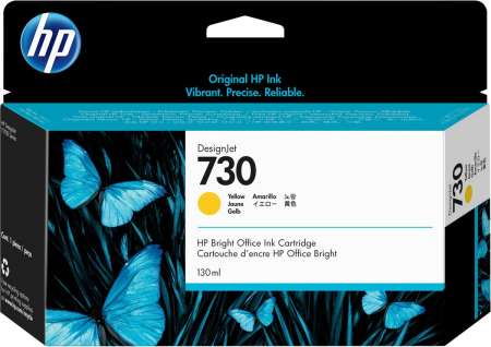 HP P2V64A (730) Yellow tintapatron