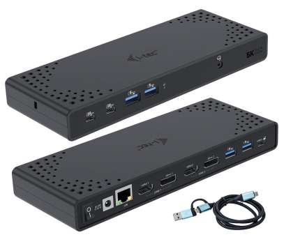 I-TEC USB 3.0/USB-C/Thunderbolt 3 Dual Display Docking Station Gen2+Power Delivery 100W Black I-TEC USB 3.0/USB-C/Thunderbolt 3 Dual Display Docking Station Gen2+Power Delivery 100W Black