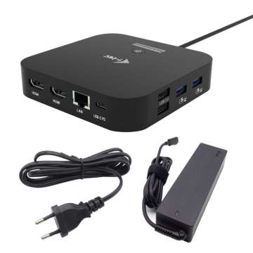 I-TEC USB-C Dual HDMI Docking Station with Power Delivery 100 W + i-tec Universal Charger 100W