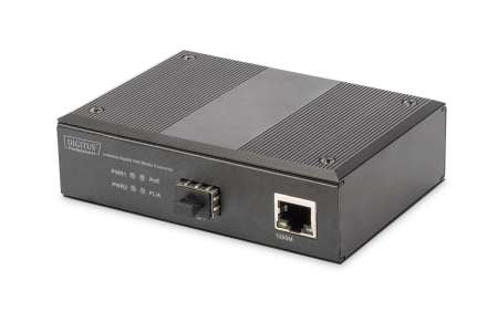 Digitus Industrial Gigabit Ethernet PoE+ Media Converter